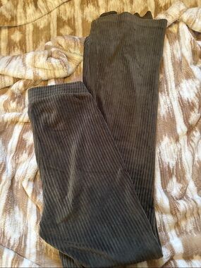 aerie Olive Green Corduroy Flare Pants